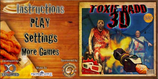Toxie Radd 3D Main Menu