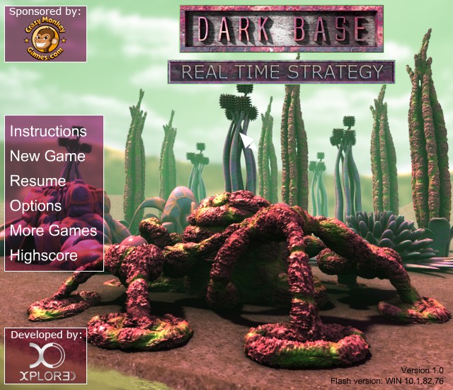 Darkbase Alien RTS Main Menu