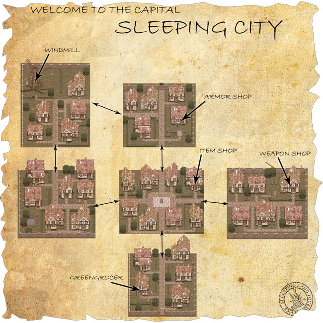 Unfairy Tales Sleeping City Map